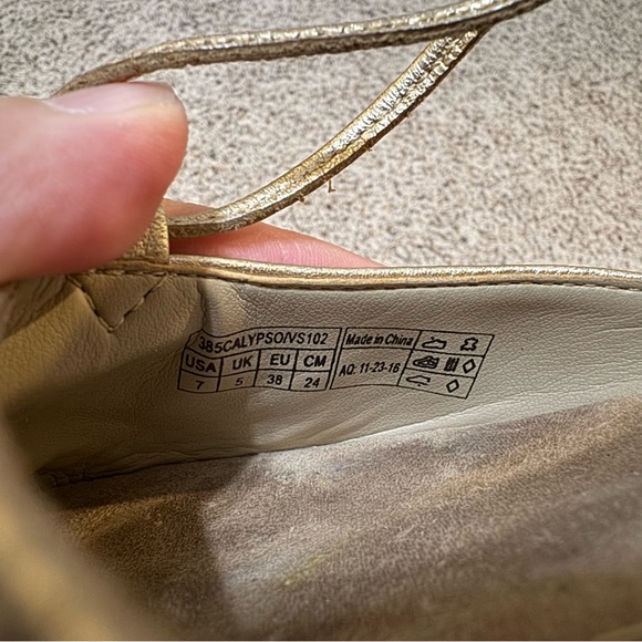 Vionic Aruba Calypso Lace-Up Wedge Gold Espadrilles—7 - Picture 13 of 14